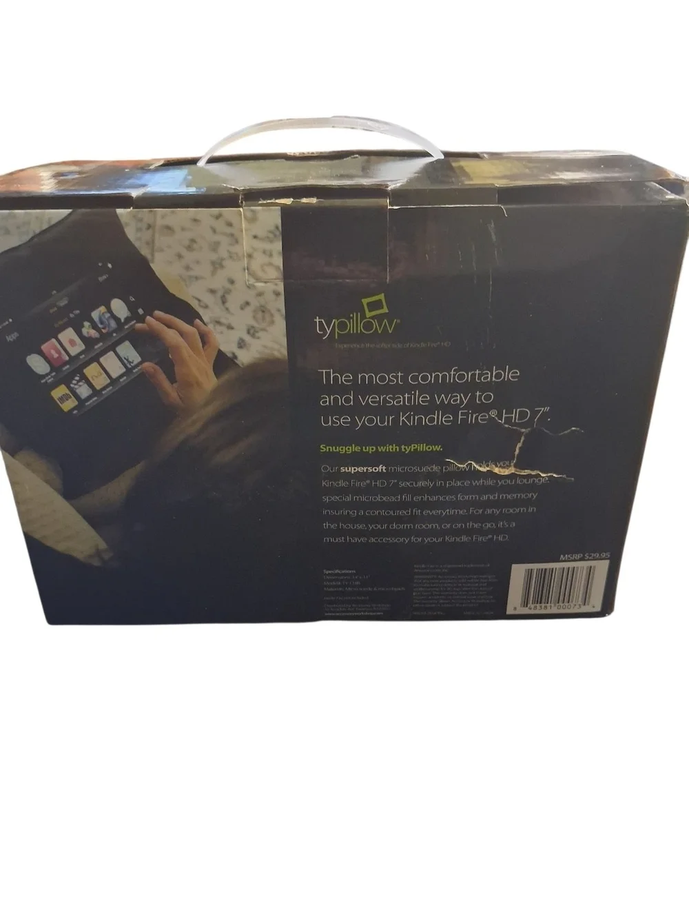 Black Tablet Pillow Stand for Kindle Fire HD 7